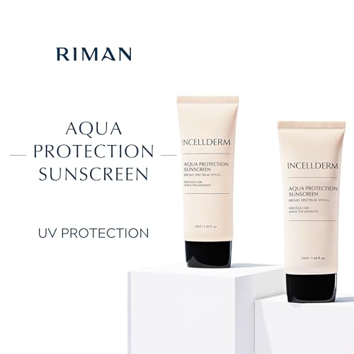 Riman Aqua Protection Sunscreen SPF 50+ | 50 ml | Hydrating, Broad-Spectrum Sunblock | Lightweight, Water-Resistant Formula for UVA/UVB Defense | Daily Use for Healthy, Youthful Skin
