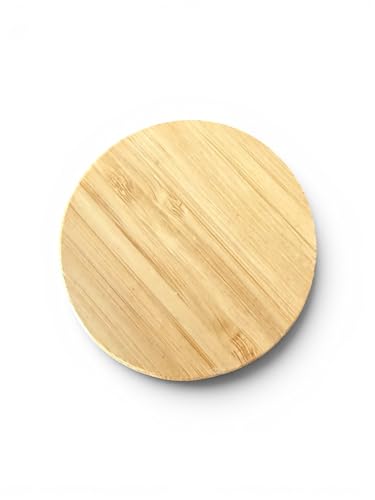 Frosted Glass Cosmetic Jars with Bamboo Lids, Set of 3