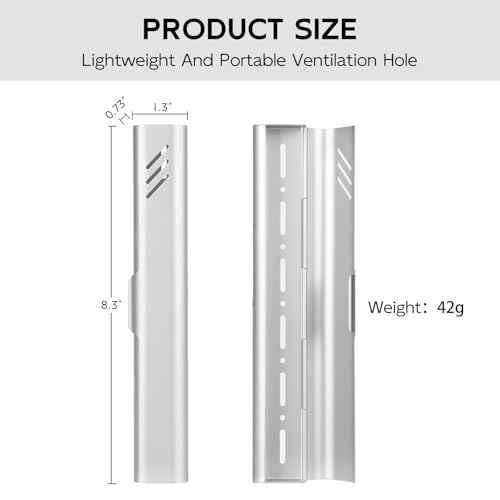 Travel Toothbrush Case, Portable Toothbrush Holder, Durable Aluminum Toothbrush Storage Box, Small Breathable Manual Toothbrush Container for Traveling, School, Camping, Business Trip - Sliver