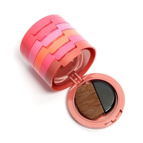 5 Color Blush Palette with Mirror & Brush - Pigmented Powder