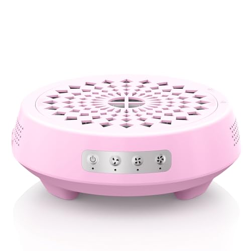 Professional Nail Dust Collector, Quiet Nail Vacuum Cleaner Machine with Reusable Filter, Powerful Suction Nail Tech Dust Fan for Acrylic Gel Nails Art Polishing, Manicure Pedicure Salon Home, Pink