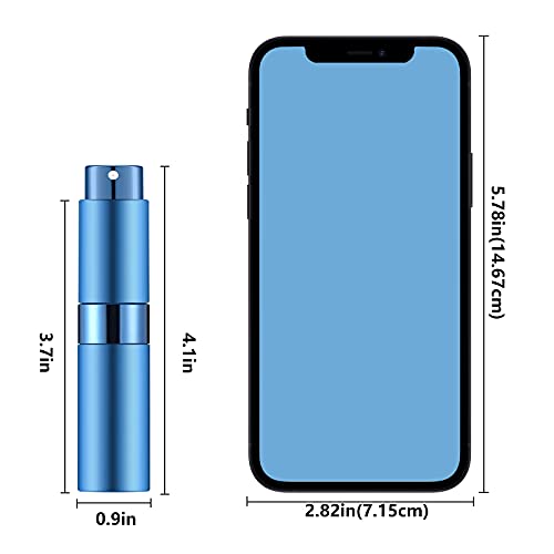 Lil Ray 8ml Portable Mini Perfume Atomizer Set - Refillable Travel Spray Bottles (4 Pack)
