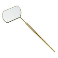 2Pcs EyeLash Extension Mirror, Lash Mirror for Eyelash Extension, Eye Makeup Inspection Mirror, Stainless Steel for Eyelash Extension Supplies and Accessories Golden Titanium Coated