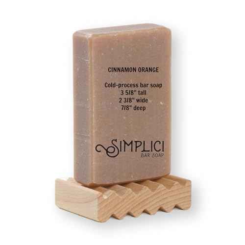 Simplici Cinnamon Orange Natural Soap (smooth + pure essential oils) 6 Bar Value Bag. Palm Free.