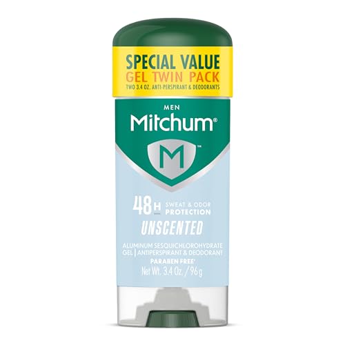 Mitchum Men's Triple Odor Protection Antiperspirant Deodorant, 48HR, 2 Pack