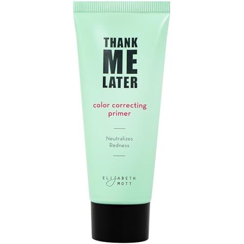 Elizabeth Mott Thank Me Later Color Correcting Face Primer w Niacinamide, Neutralizes Uneven Skin Tone and Facial Redness - Grips Makeup for Long-Lasting Wear and a Hydrating Glow - Cruelty-Free, 30 g