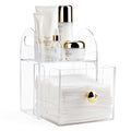 Acrylic Disposable Face Towel Storage Box Compatible with Clean Skin Club Clean Towels XL, Face Towel Holder with Drawer for Bathroom, Makeup Organizer for Vanity Table (Excluding Facial Towels)