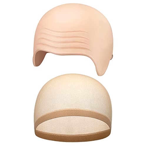 Halloween Bald Cap Latex Head Wig Makeup Costume Set
