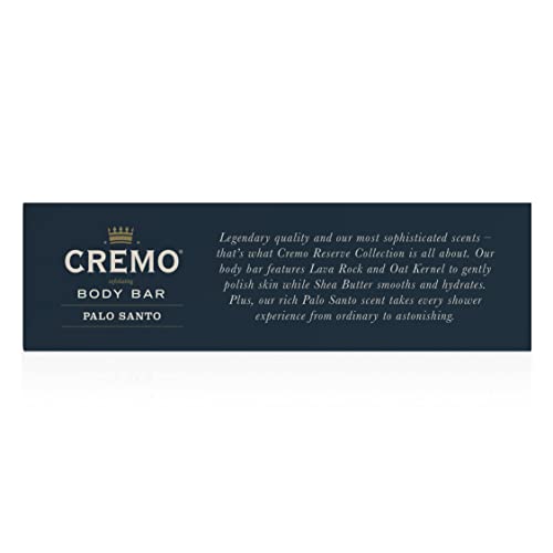 Cremo Exfoliating Body Bars Palo Santo - A Combination of Lava Rock and Oat Kernel Gently Polishes While Shea Butter Leaves Your Skin Feeling Smooth and Healthy (Packaging May Vary)