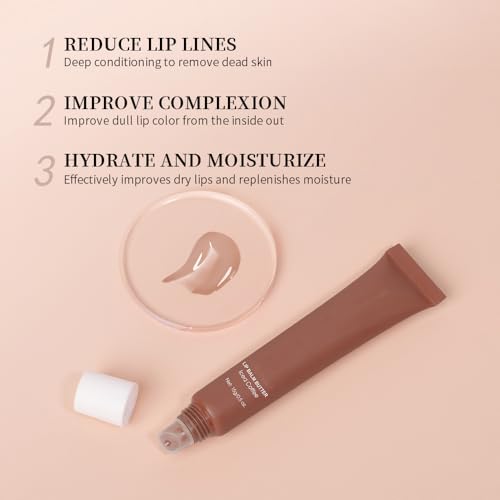 Moisturizing Lip Glowy Balm with Vanilla Scent - Hydrating Lip Mask & Treatment - Vegan Lip Care - EasyDays #1 Vanilla