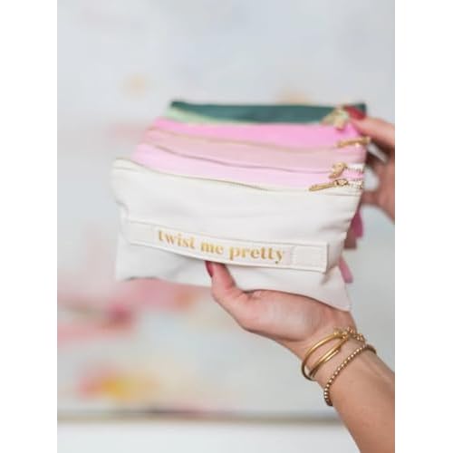 TWIST ME PRETTY Accordion Organizer Bag, Strong Stain-Resistant Fabric, 6-Compartment Design, 4 x 7.25 inches