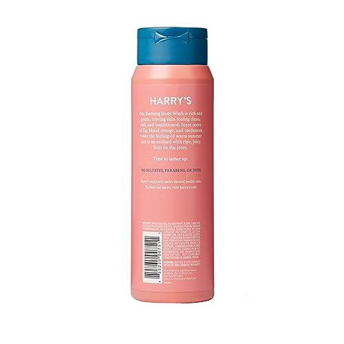 Harry's Body Wash Shower Gel for Men - Fig Scent - (3 Pack) 16 fl oz - Sensitive Skin Body Wash - No Parabens, Sulfates, or Dyes