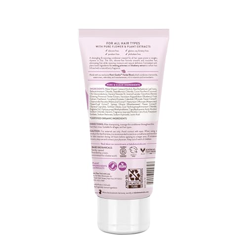 Babo Botanicals Smoothing Conditioner with Evening Primrose Oil, Coconut Oil and Provitamin B5 - For Babies, Kids and Adults with Tangly or Unruly Hair - Vegan