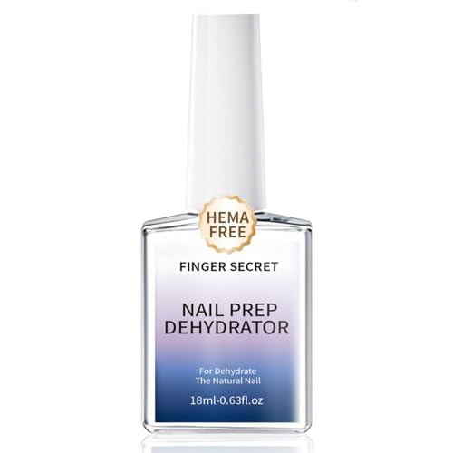 Nail Dehydrator - Acid-Free Fast-Drying Primer & Bonding Solution for Natural & Gel Nails - Long-Lasting Adhesion - 0.6 oz - Variation: Dehydrator