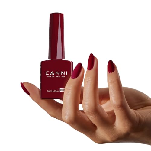 Canni Burgundy Red Gel Nail Polish - 1 Pcs Dark Red UV/LED Soak Off
