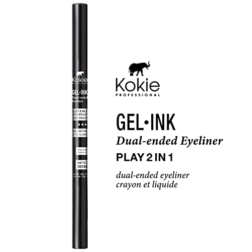 Kokie Gel Ink Dual Ended Eyeliner - Matte Black