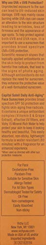 Vichy Capital Soleil Face Sunscreen SPF 50, Anti Aging Travel Size Sunblock for Face with UVA and UBA Sun Protection, Daily Face Sunscreen for Sensitive Skin, Oxybenzone Free,