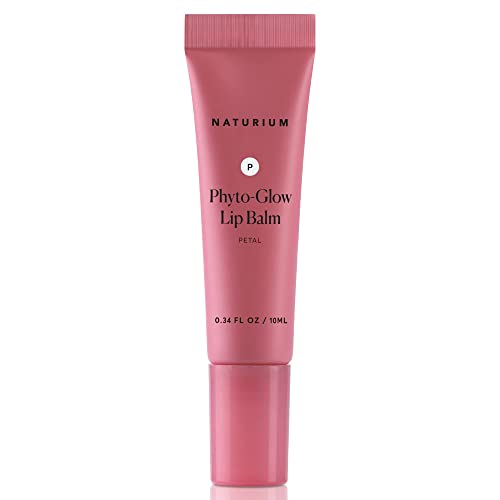 Naturium Phyto-Glow Lip Balm, Hydrating Lip Care with a Glossy Finish, 0.34 oz (Petal)