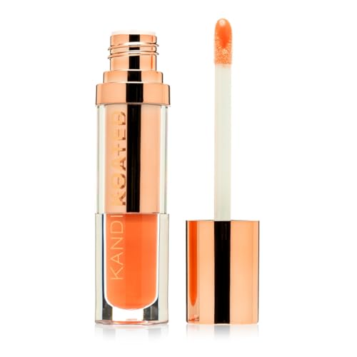 Kandi Koated Lacquer Illuminating Lip Cream [Vivacious] Creamy Lipstick | Natural Colors, Moisturizing Lip Lacquer, Paraben-Free, Cruelty-Free | Beauty & Makeup