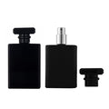 2 Pack Black Glass Perfume Atomizer,100ml Empty Refillable Perfume Spray Bottle for Men and Women,Portable Fragrance Fine Mist Spray Bottle Dispenser for Travel