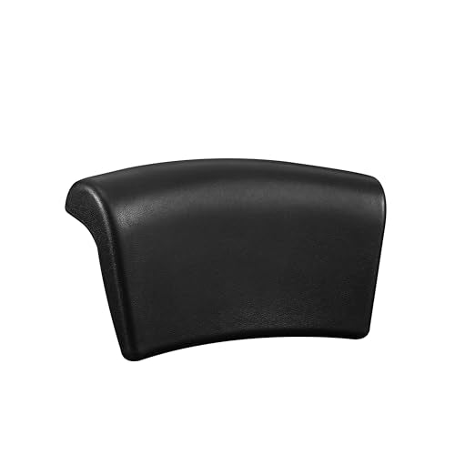 Bath Pillow, Bath Pillows for Tub with Head, Neck and Shoulder Support, Ergonomic Waterproof Bathtub Pillow with Strong Non-Slip Suction Cups, Relaxing Spa, Hot Tubs, Bathroom Essentials Black