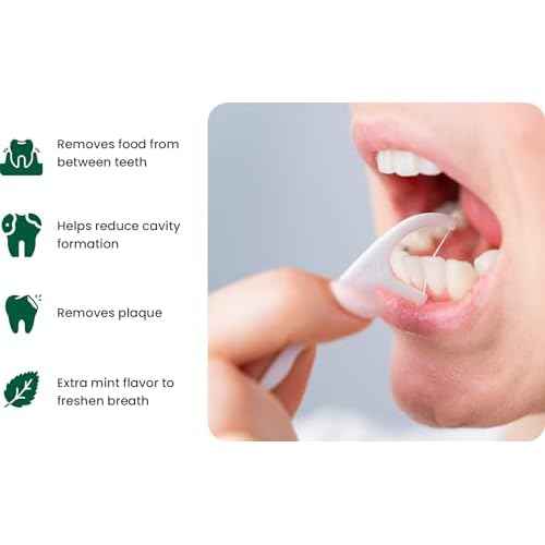 i-Smile Dental Floss Picks Individually Wrapped in Biodegradable Paper, Extra Mint Flavor, Promotes Gum Health, Shred Resistent