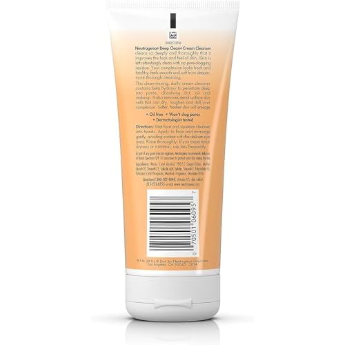 Neutrogena Deep Clean Cream Cleanser 7 oz (Pack of 4)