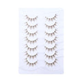 Brown False Eyelashes 7 Pairs Natural Wispy 3D Fluffy