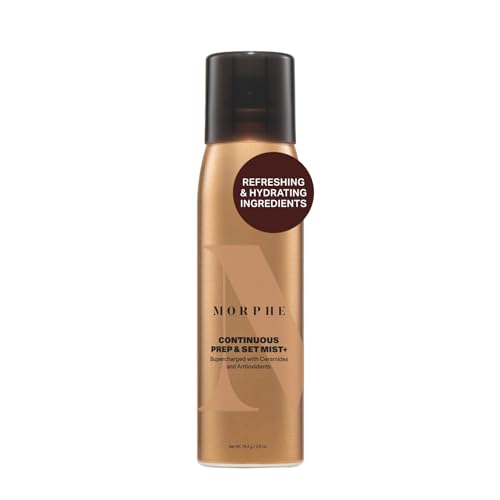 Morphe Complete Setting Duo - Continuous Prep & Set Setting Spray 2.8 oz, Continuous Setting Mist 2.8 fl oz, Long-Lasting Hydrating Makeup Finish