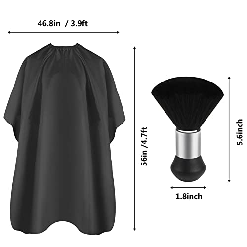 Professional Barber Cape 47x56" with Neck Duster Brush