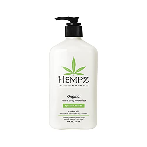 Hempz Original, Natural Hemp Seed Oil Body Moisturizer with Shea Butter and Ginseng, Original Scent, Floral Banana, 17 Fl.Oz ( Packaging may vary )