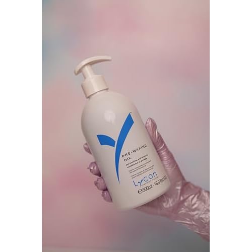 Lycon Pre-Wax Body Oil, Waxing Prep, Soothing, Made with Apricot Kernel Oil, Jasmine, and Chamomile, Pre-Wax for Home and Salon Use, 500ml