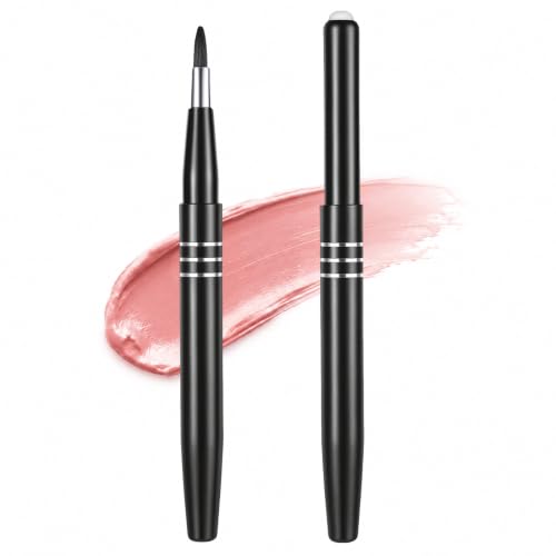 Black Retractable Lip Brush Set - Lipstick, Lip Gloss & Lip Liner Applicator for Women & Girls