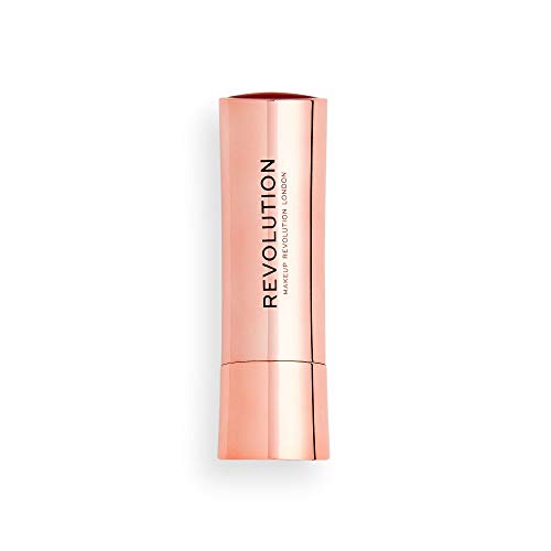 Revolution Satin Kiss Lipstick Ruby - Velvety Finish, Vegan