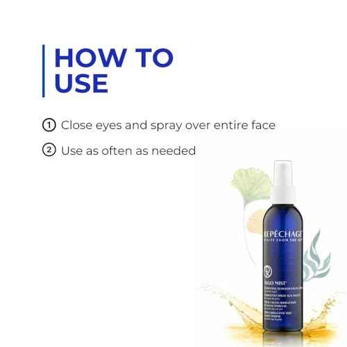 Repechage Algo Mist Hydrating Seaweed Facial Spray for All Skin Types - Aloe and Vitamin C Infused Face Mist Keeps Skin Hydrated, Refreshed and Nourished, 6 fl oz.