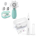 Green Face Scrubber Set Bundled with Electric Nail Drill Set