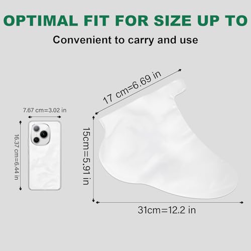 300 Pack Disposable Plastic Foot Covers for Pedicure & Paraffin Wax Treatment