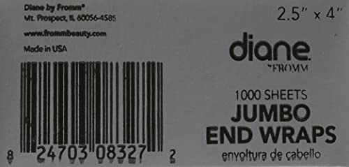 Diane Jumbo End Wraps – 1000 Pack for Salon Hair Perms