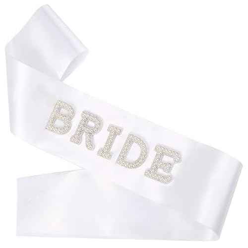 Bride Sash with Pearls and Rhinestones, Bride to Be Sash Gift, Bachelorette Party Sash Accessories, Bachelorette Party Decorations, Bridal Shower Gift Wedding Decorations