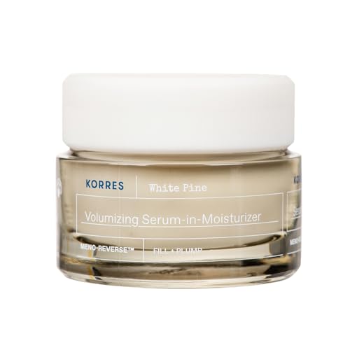 KORRES White Pine Meno-reverse Volumizing Serum-in-moisturizer, 2-in-1 Face Moisturizer For Mature Skin, Post-menopausal Skincare With Natural Peptides & White Pine Extract, 1.4 Fl Oz