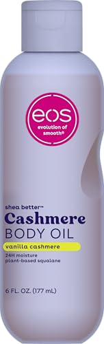eos Cashmere Vanilla Body Oil - 24 Hour Moisturizer, 6 fl oz