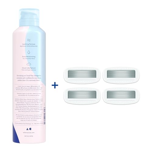 Women’s Shaving Foam with 4 Razor Refills - Petal Bloom Scented
