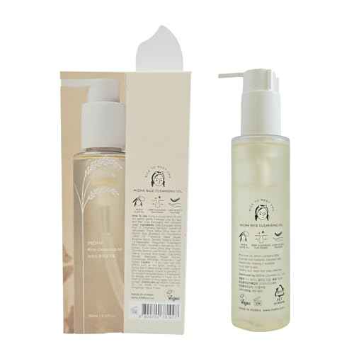 MIDHA RICE CLEANSING OIL 5.07fl.oz/150ml, Gentle Makeup Remover, Hydrating, Lightweight, Plant-Based, Moisturising, First-Step Cleanser, Balanced Skin with Residue-Free, Sebum Care Formula