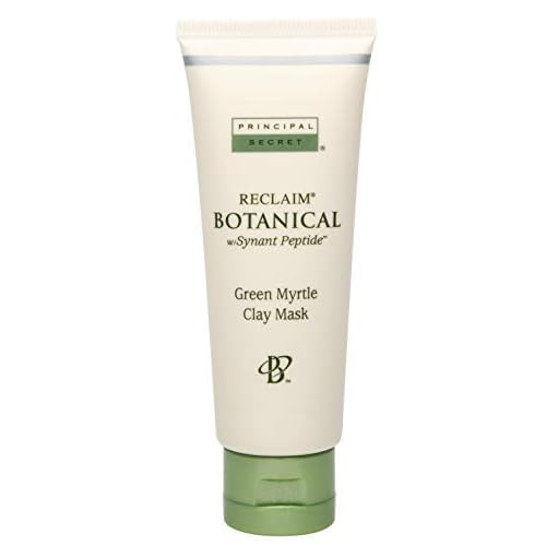 Principal Secret reclaim BOTANICAL Anti-Aging Skincare Green Myrtle Exfoliating Face Clay Mask with Minerals, Botanicals, Antioxidants, Peptides, Women and Men 1.7oz