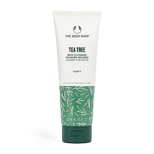 The Body Shop Tea Tree Skin Clearing Foaming Cleanser ? Purifying Face Wash For Oily, Blemished Skin ? Vegan ? 4.2 Fl Oz - Packaging May Vary