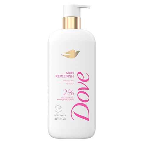 Dove Serum Body Wash Skin Replenish smooths skin with Niacinamide & BHA Serum 18.5 Fl Oz