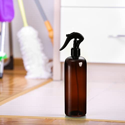Bekith 12 Pack Plastic Spray Bottles with Black Fine Mist Sprayers, 16oz Refillable Spray Container for Cleaning Solutions, Plants, Hair
