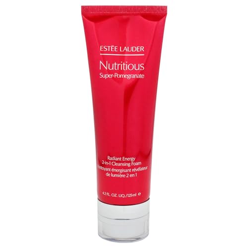 Estee Lauder Nutritious Super-Pomegranate Radiant Energy 2-In-1 Cleansing Foam, Full Size, 4.2 Fl Oz