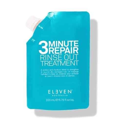 ELEVEN AUSTRALIA 3 Minute Repair Rinse Out Damaged Hair Treatment - Deep Conditioning Hair Mask for Moisture, Hydrating Conditioner Agents & Proteins, Adds Shine, For Women & Men, Vegan