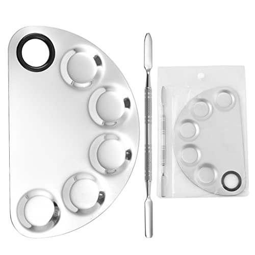 Stainless Steel Makeup Palette with Spatula Tool